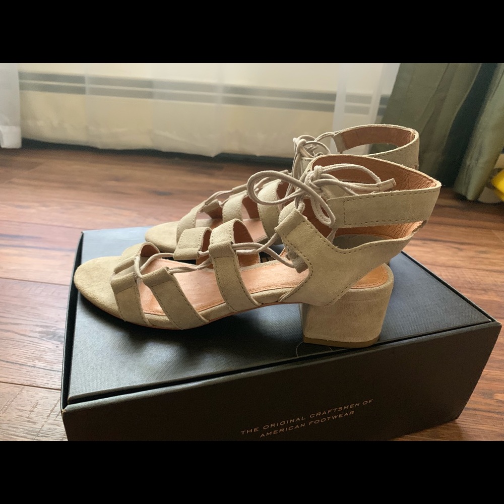 Frye Chrissy Side Ghillie Suede Sandals